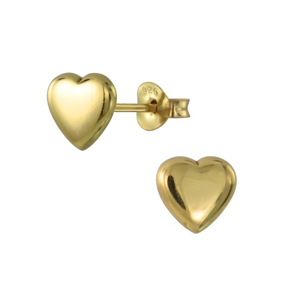 Jewelry - Gold Heart Stud Earrings